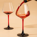 Red Black Gradient Stem Wine Glass